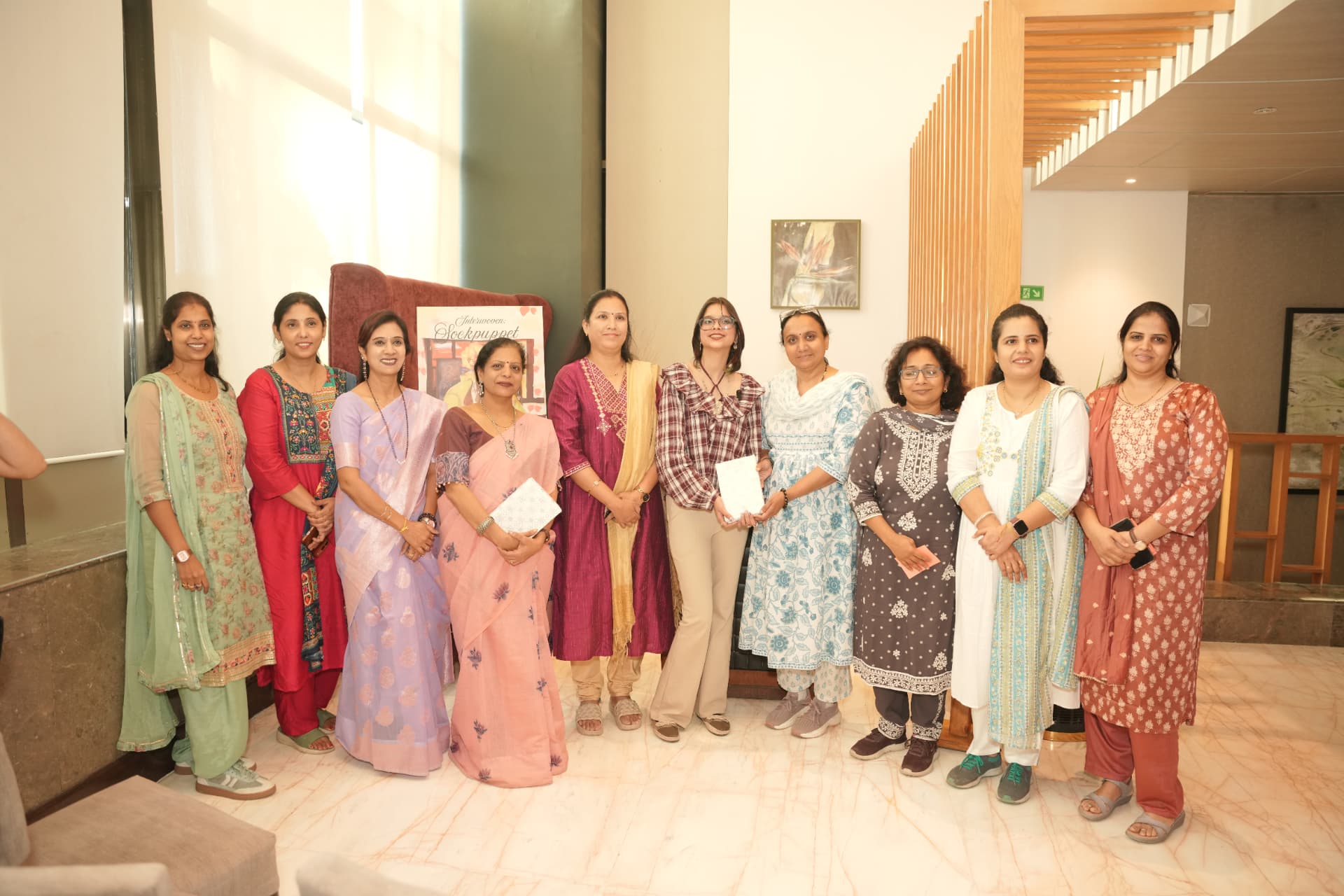 With friends and well-wishers who gathered to celebrate.