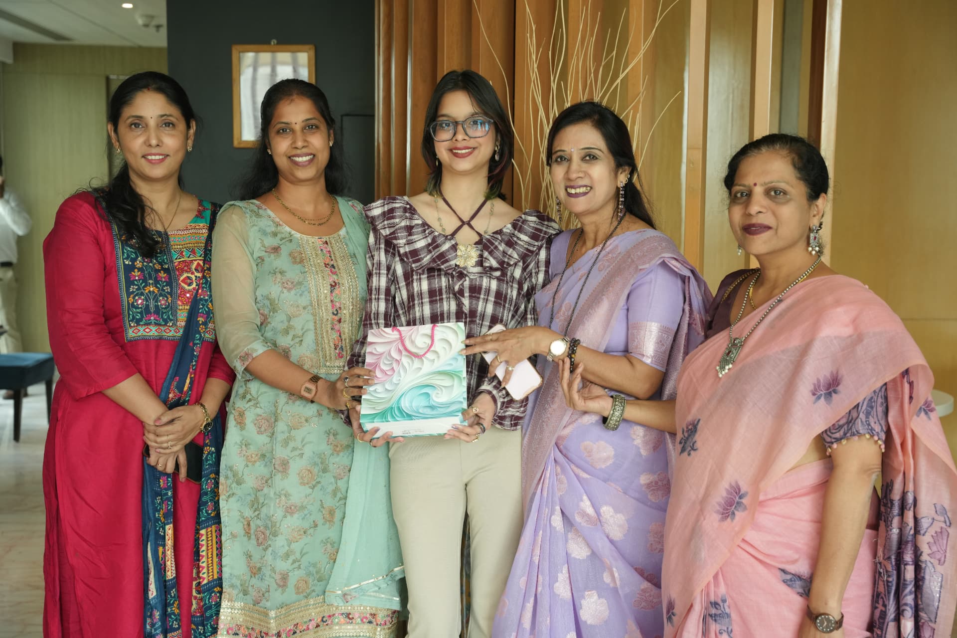 Receiving love and blessings from family and friends.