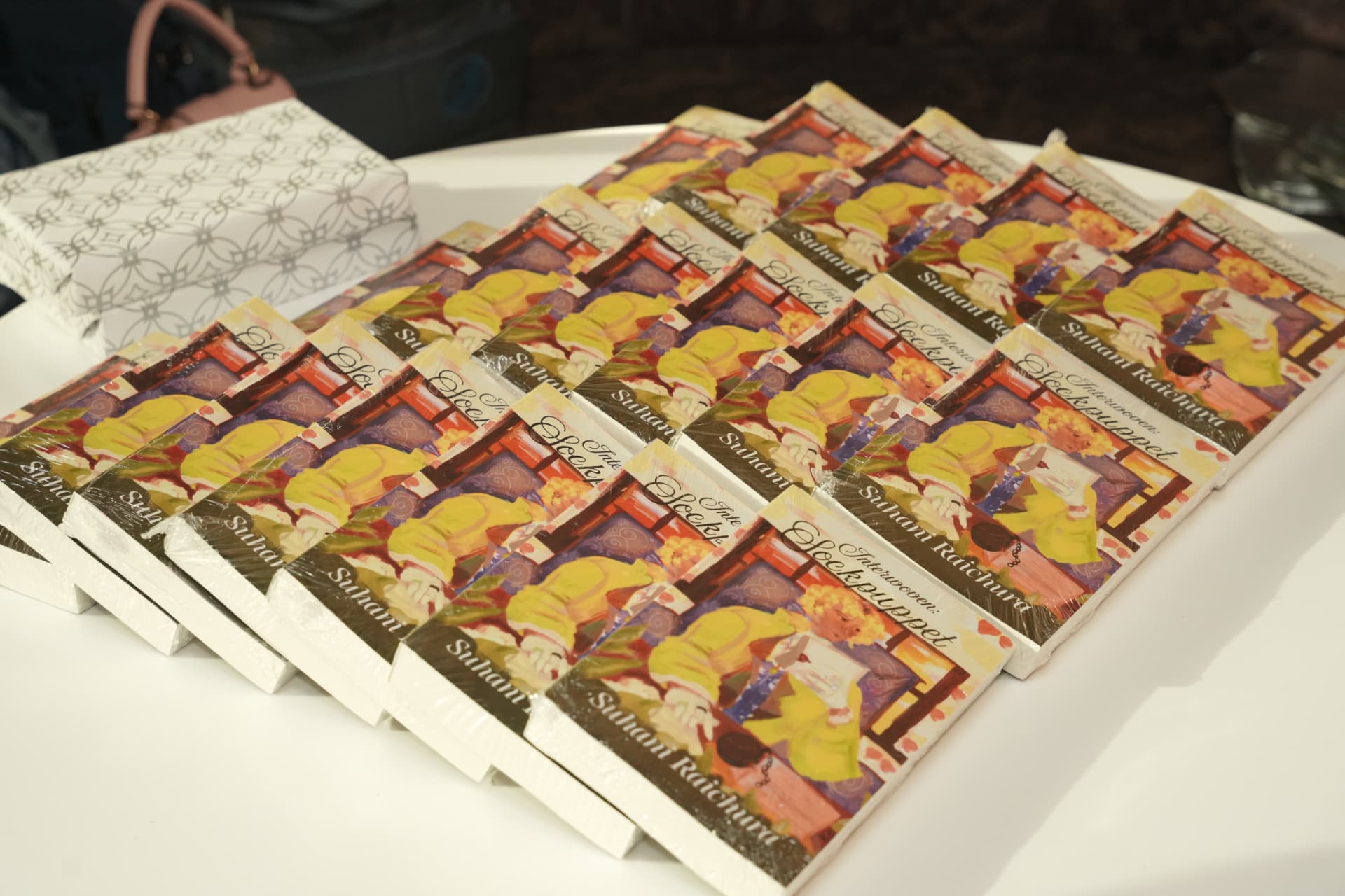 Fresh copies of the book, ready for their readers.